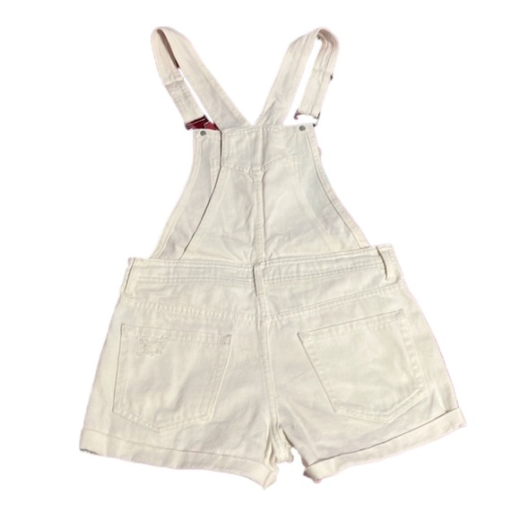 Forever 21 White Short Overalls size 24 - Picture 2 of 9